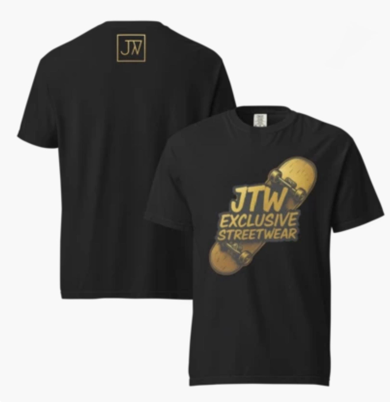 Basic sort T - Shirt med JTW Streetwear logo